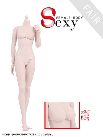 1/6 Rubber Joint Female Doll Body Fair Skin Large Chest(Provisional Pre-order)　