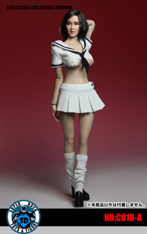 1/6 Female Sexy Sailor Uniform Set White　
