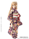 Doll Clothes - PureNeemo M Size Costume - Pureneemo Original Costume - Kimono Set -Ouka Karen- - 1/6 - Purple (Azone)