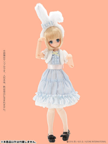 Doll Clothes - PureNeemo S Size Costume - Pureneemo Original Costume - Shirousagi-san Fancy One-piece Set - 1/6 - Sax (Azone)　