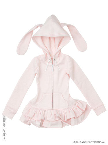 Doll Clothes - 50cm Collection - Rabbit Ears Parka One-piece - 1/3 - Pink (Azone)