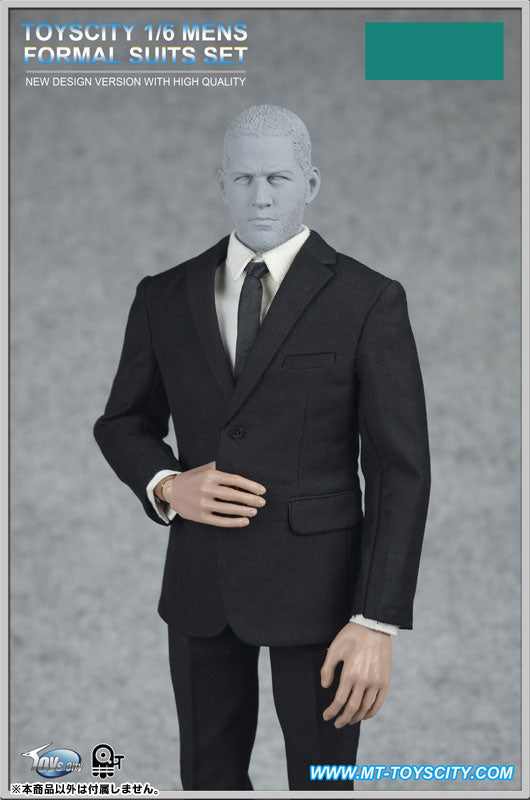 1/6 Men's Formal Suit Set A Black (DOLL ACCESSORY)　