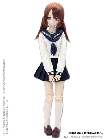 48cm/50cm Doll Wear - AZO2 Sailor Winter Uniform Set / White x Navy (DOLL ACCESSORY)