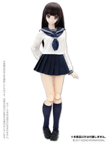 48cm/50cm Doll Wear - AZO2 Sailor Winter Uniform Set / White x Navy (DOLL ACCESSORY)