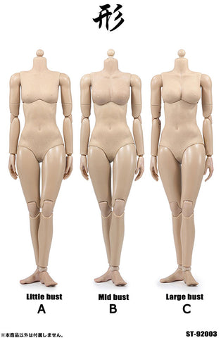 1/6 Shin Series Super Flexible Female Body Plastic Joints Suntan Medium Bust　