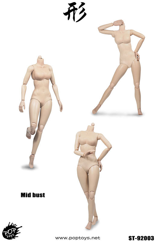 1/6 Shin Series Super Flexible Female Body Plastic Joints Suntan Medium Bust　