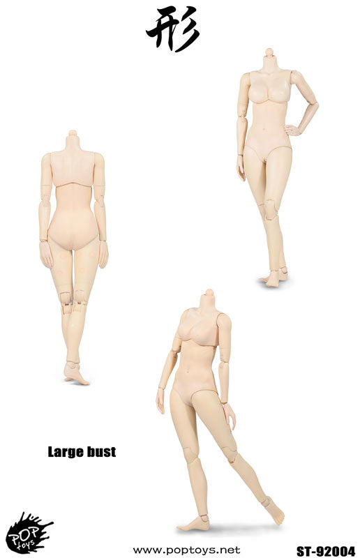 1/6 Shin Series Super Flexible Female Body Plastic Joints Pale Large Bust　