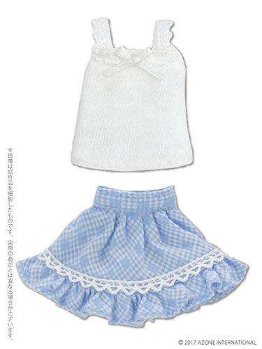 Doll Clothes - Picconeemo Costume - Sweet Girls Set - 1/12 - White x Light Blue (Azone)