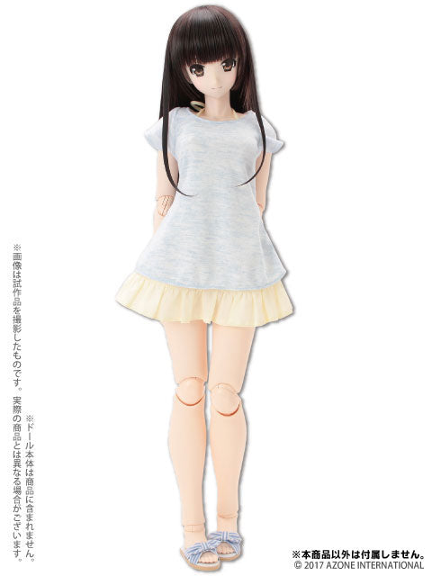 48cm/50cm Doll Wear - 50 T-shirt Camisole One-piece Set / Sax x Yellow (DOLL ACCESSORY)