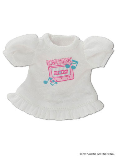 Doll Clothes - Kinoko Planet - Love T-shirt - White (Azone)