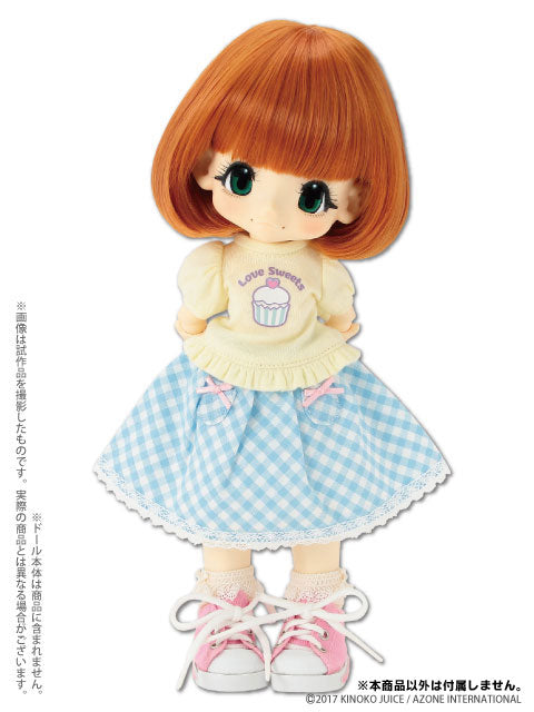 Doll Clothes - Kinoko Planet - Love T-shirt - Yellow (Azone)