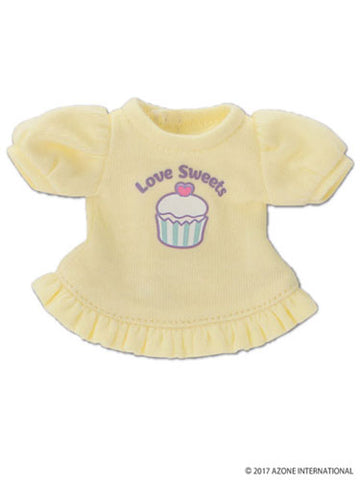 Doll Clothes - Kinoko Planet - Love T-shirt - Yellow (Azone)