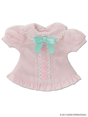 Doll Clothes - Kinoko Planet - Ribbon Frill Blouse - Pink (Azone)