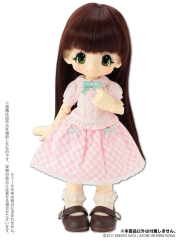 Doll Clothes - Kinoko Planet - Little Pocket Skirt - Pink Check (Azone)