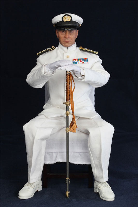 3R x FEWTURE Toshiro Mifune Combined Fleet Commander Summer Uniform (white) Posable Figure