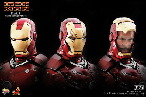 Movie Masterpiece - Iron Man 1/6 Scale Figure: Iron Man Mark 3 (Battle Damage Version)