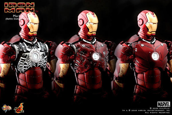 Movie Masterpiece - Iron Man 1/6 Scale Figure: Iron Man Mark 3 (Battle Damage Version)