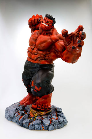 Hulk "FALL OF THE HULK" Fine Art Statue Red Hulk