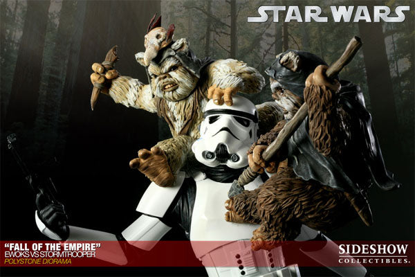 Star Wars VS. Diorama Series - Ewoks VS Stormtrooper (Fall Of The Empire)