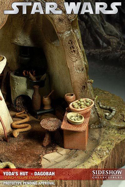 Star Wars 1/6 Scale Figure - Environments Of Star Wars Yoda's Dagobah Hut