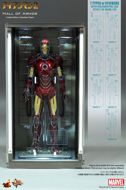 Movie Masterpiece 1/6 Scale Diorama: Iron Man 2 Hall Of Armor (w/7 Stickers)　