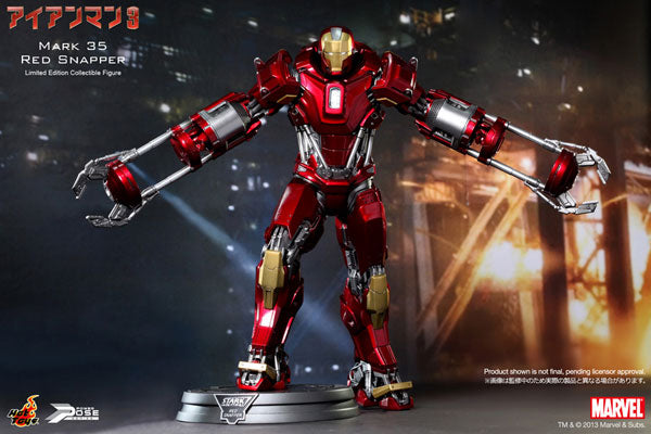 Power Pose Articulation Figure "Iron Man 3" Iron Man Mark 35 Red Snapper