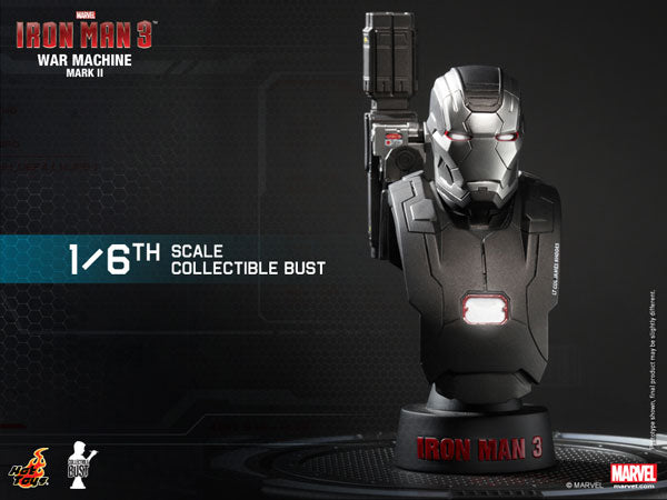 Hot Toys Bust "Iron Man 3" 1/6 Scale Deluxe Set with Mark 42 (Battle Damaged Version) Bonus Bust