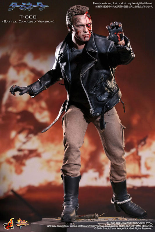 Terminator Mini Figure Movie Masterpiece - Terminator 1/6 Scale Figure: Terminator T-800 (Bat ...