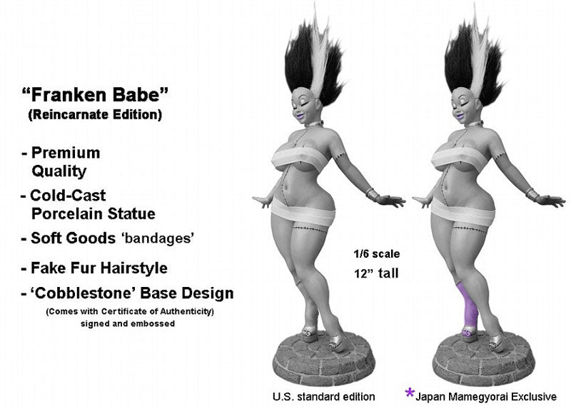 [Mamegyorai Limited Distribution] Booty Babe - Franken Babe Reincarnate 1/6 Coldcast Statue