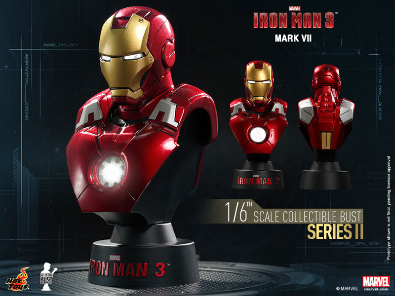 Hot Toys Bust - Iron Man 3 1/6 Scale Bust Iron Man Mark 7 - Solaris Japan