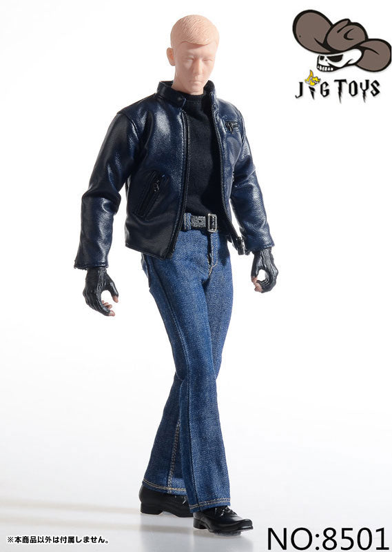 1/6 Blue Leather Jacket Set (DOLL ACCESSORY)　