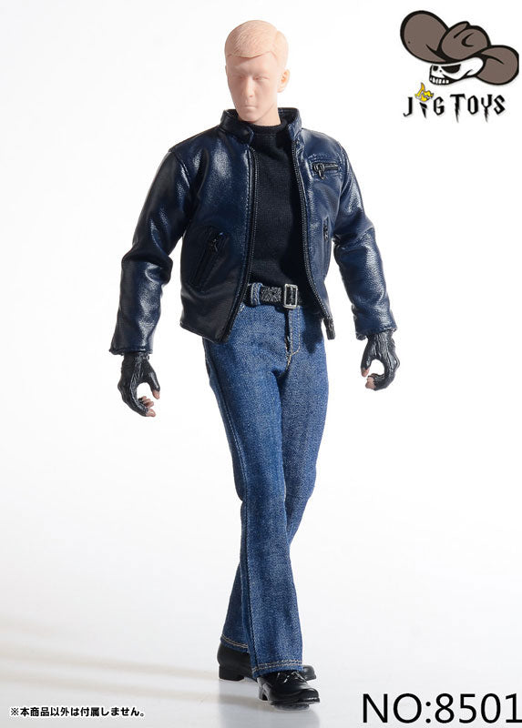 1/6 Blue Leather Jacket Set (DOLL ACCESSORY)　