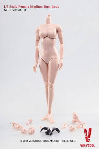 1/6 Scale Female Doll Body Middle Bust Ver.3.0 (FX02-D)　
