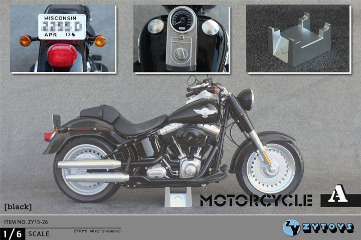 1/6 American Motorcycle (Black) (ZY15-26A)