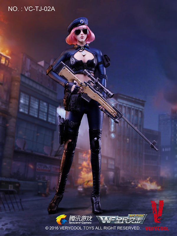 1/6 WE FIRE National Assault Series Sniper Little Sister Pink Hair Action Figure