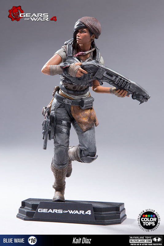 gears 4 kait Color Tops Blue Wave - Gears of War 4: Kait Diaz 7 Inch Action Figure