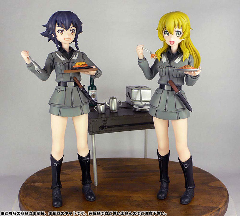 [Exclusive Sale] Girls und Panzer - Pepperoni & Carpaccio Lunch Set 1/8 Resin Assembly Kit