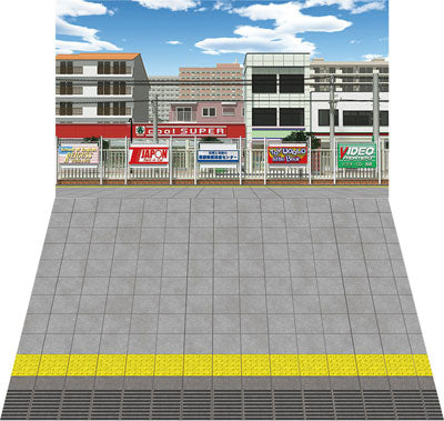 Diorama Sheet mini EX 1/12 Train Station Set A