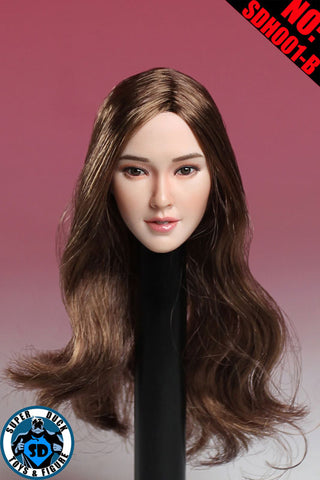 1/6 Asian Female Head Brown Hair　