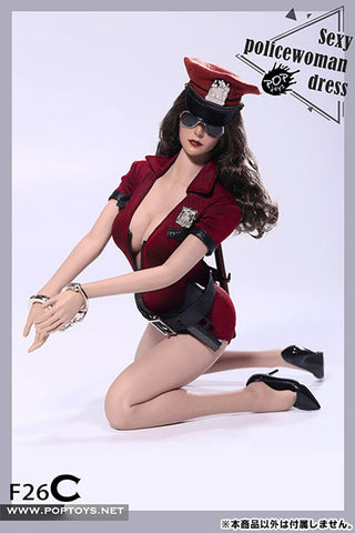 1/6 Sexy Policewoman Set / Red (DOLL ACCESSORY)　