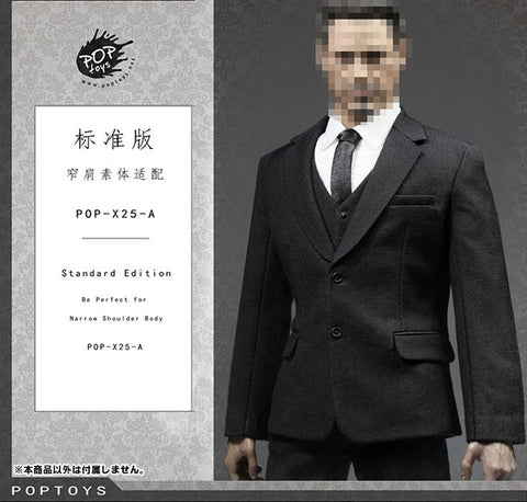 1/6 Men's Suit Set / Black (DOLL ACCESSORY)　