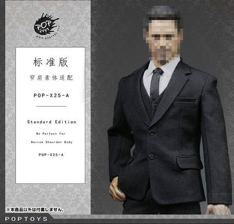 1/6 Men's Suit Set / Black (DOLL ACCESSORY)　