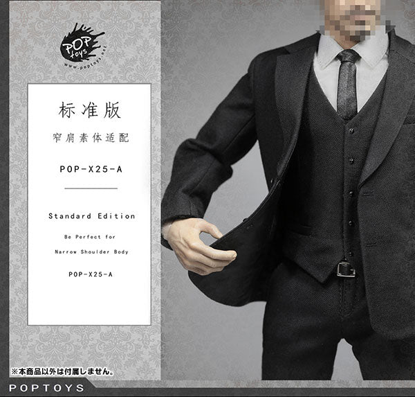 1/6 Men's Suit Set / Black (DOLL ACCESSORY)　