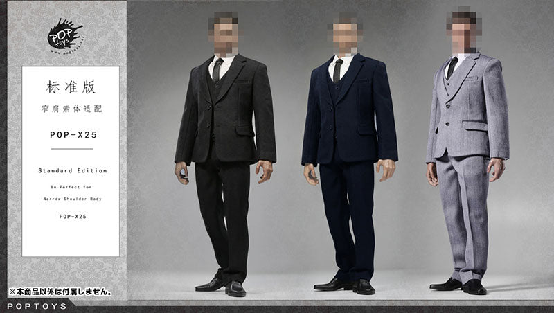 1/6 Men's Suit Set / Black (DOLL ACCESSORY)　