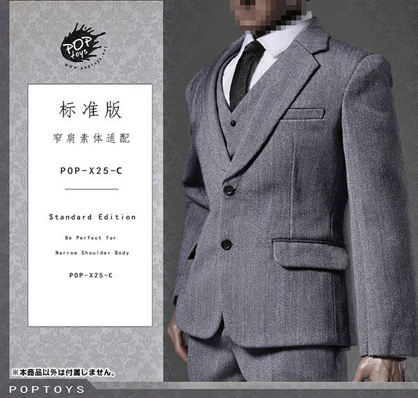 1/6 Men's Suit Set / Gray (DOLL ACCESSORY)　