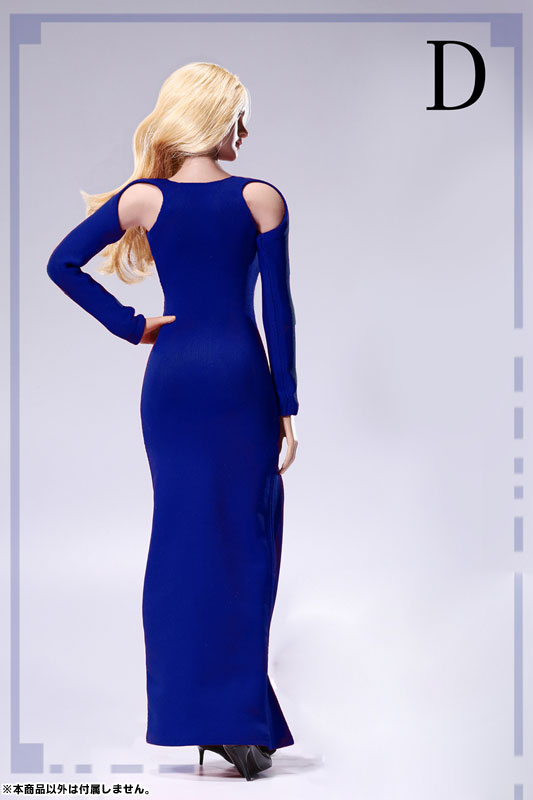 1/6 Bare Shoulder Evening Dress Set Blue (DOLL ACCESSORY)　