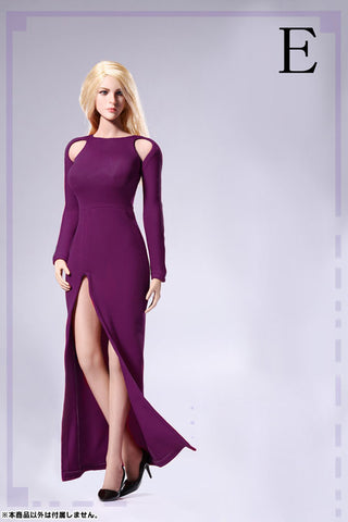 1/6 Bare Shoulder Evening Dress Set Purple (DOLL ACCESSORY)　