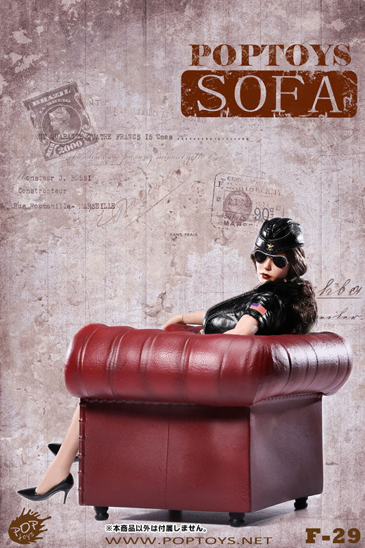 1/6 Figure Scene Series - British Single Sofa / Red (DOLL ACCESSORY)　