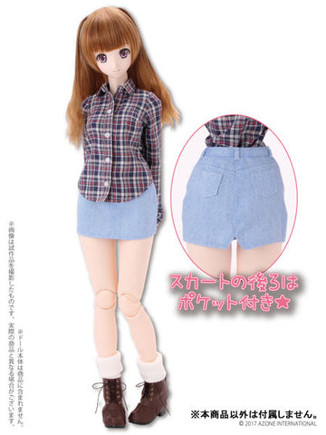 48cm/50cm Doll Wear - AZO2 Tight Skirt / Light Blue (DOLL ACCESSORY)