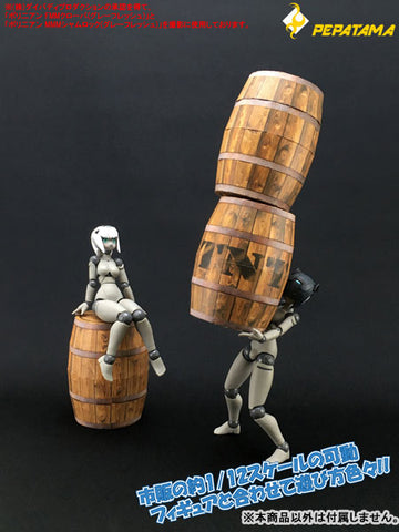 1/12 PEPATAMA Series S-006 Paper Diorama Barrel A / Wood